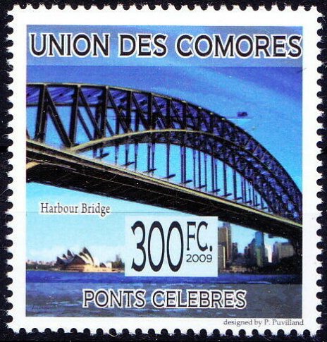 Sydney Harbour Bridge Comoro Island stamps 2009 Bridges